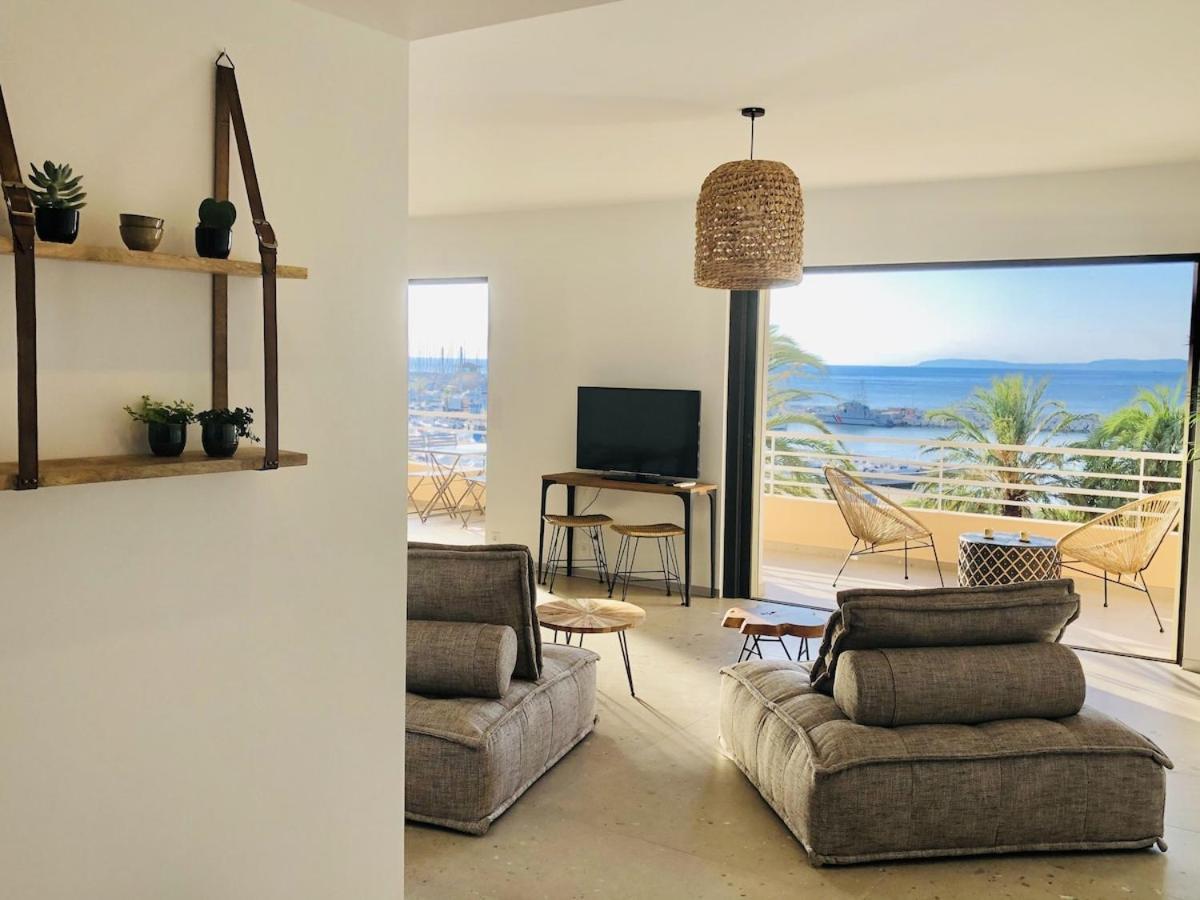 Appartement T3 Lumineux Traversant Totalement Neuf En Face De La Plage Front De Mer Vue Sur Les Iles Vue Mer Panoramique Assuree Residence De La Plage Centre Ville Du Lavandou 3Eme Etage Avec Ascenseur Appartement T3 Le Lavandou Extérieur photo